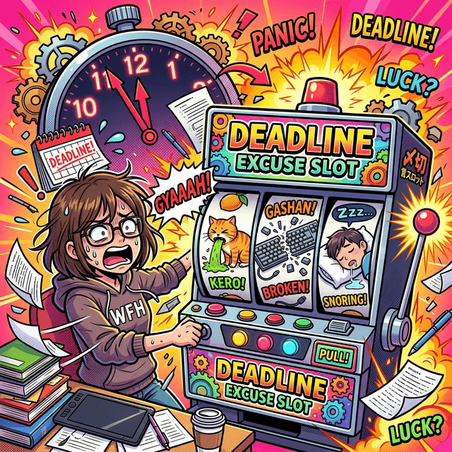 限界作家の「〆切言い訳」スロットのサムネイル