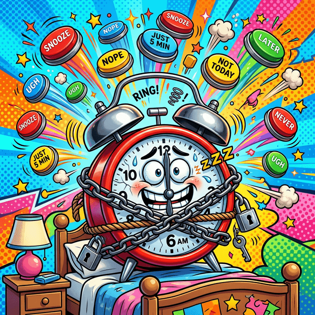 絶対に起きられない目覚まし時計のサムネイル