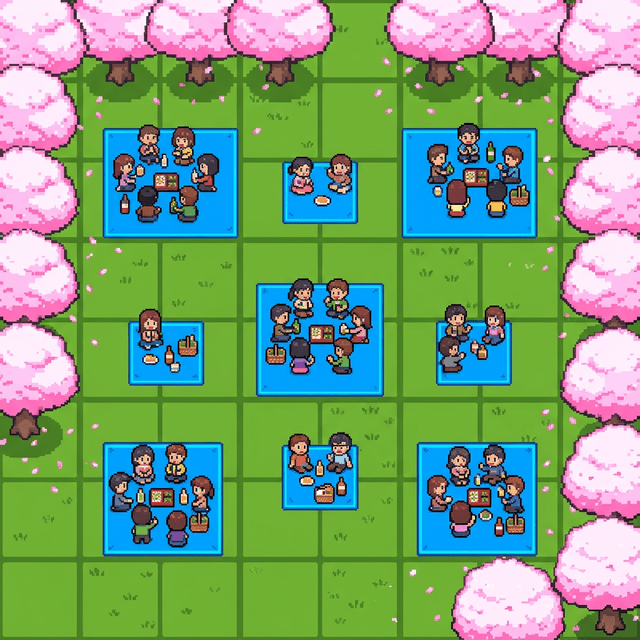 お花見場所取りシミュレーターのサムネイル